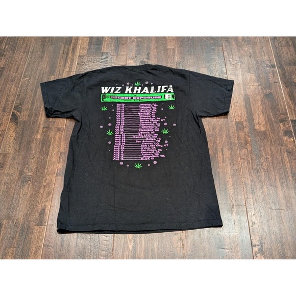 Wiz Khalifa Decent Exposure Tour‎ Shirt Adult M Rap Hip Hop Concert Tee Black - Picture 2 of 7